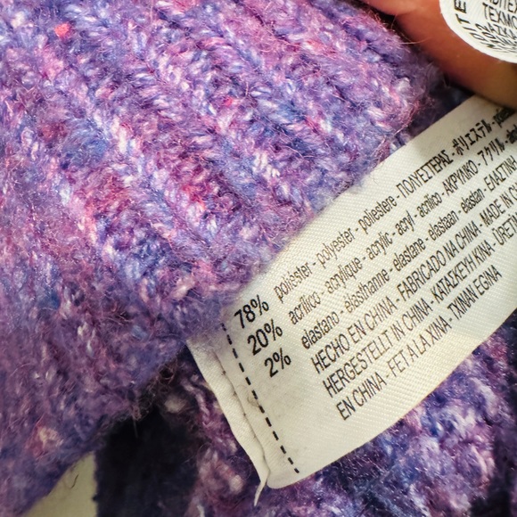 ZARA Purple Knit Sweater with Twists - Oversized Size S - Picture 6 of 6